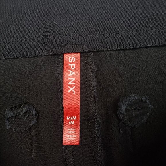 Spanx On The Go Ankle Slim Straight Pant Womens Medium Black Trouser - Picture 7 of 9